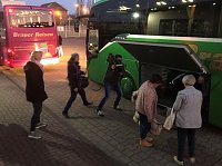Bild: Mit Brauer und einem Filmteam unterwegs nach England