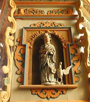 Bild: Der Apostel Johannes an der Kanzel von St. Martin-und-Johannes in  Bielen