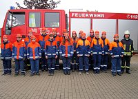 Bild: In den vergangenen zwei Wochen stellten sich insgesamt 33 Jugendfeuerwehrmitglieder in zwei Pr&uuml;fungsdurchg&auml;ngen selbst auf die Probe.