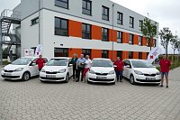 Bild: Mit vier neuen "Citygo"-Stadtflitzern der Marke Skoda hat der zum 1. Juni gegr&uuml;ndete mobile Pflegedienst des DRK-Kreisverbandes Nordhausen nun auch seine volle Mobilit&auml;t erlangt