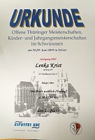 Bild: Nordh&auml;user Nachwuchsschwimmer bei den Th&uuml;ringen Meisterschaften in Erfurt