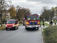 Bild: Sammelpunkt der Rettungskr&auml;fte in Nordhausen Ost