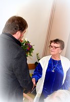 Bild: 30 Jahre im Heim - Maria Hoppe wurde zu ihrem Jubil&auml;um gratuliert