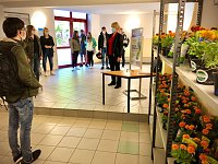 Bild: Blumen&uuml;bergabe der Hochschule Nordhausen an den Nordh&auml;user Gymnasien