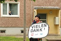 Bild: Die erste Runde "unter Balkonen" in Salza