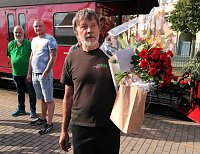 Verabschiedung des Lokführers Dietmar Schüler Bild: Verabschiedung des Lokführers Dietmar Schüler