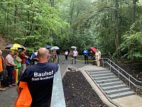 Bild: Einweihung der neuen Gehegetreppe