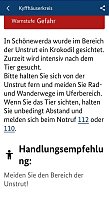 Bild: Warnung vor Krokodil