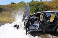 Bild: Autobrand auf Autobahn