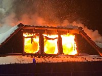 Bild: Dachstuhlbrand in Leimbach