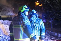 Bild: Dachstuhlbrand in Leimbach