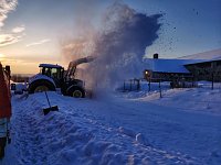 Bild: Rettung in der Not: in Lipprechterode konnten die freiwilligen Feuerwehren heute rund 350 Schafe bergen