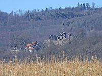 Bild: Peter Blei unterwegs am zugefrorenen Rostenteich