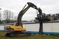 Bild: Abriss der Sprecherkabine im AKS