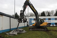 Bild: Abriss der Sprecherkabine im AKS
