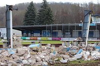 Bild: Ausblick &uuml;ber die abgerissene Trib&uuml;ne