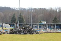Bild: Ausblick &uuml;ber die abgerissene Trib&uuml;ne