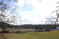 Bild: Ausblick &uuml;ber die abgerissene Trib&uuml;ne