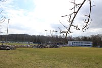 Bild: Ausblick &uuml;ber die abgerissene Trib&uuml;ne