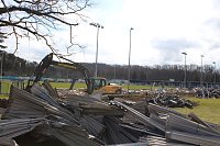 Bild: Ausblick &uuml;ber die abgerissene Trib&uuml;ne