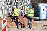 Bild: Aufbau des Umweltpavillions 