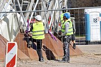 Bild: Aufbau des Umweltpavillions 