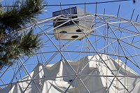 Bild: Aufbau des Umweltpavillions 