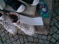 Bild: Protestaktion vorm Nordh&auml;user Rathaus