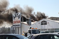 Bild: Brand eines Autohauses bei Nordhausen