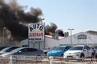 Bild: Brand eines Autohauses bei Nordhausen