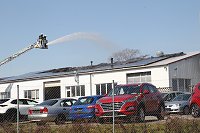 Bild: Brand eines Autohauses bei Nordhausen