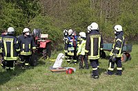 Bild: Gespann &uuml;berschlug sich in der Goldenen Aue