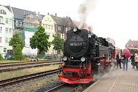 Wieder Dampf auf dem Kessel - seit heute kann man mit der HSB von Nordhausen aus wieder auf den Brocken fahren Bild: Wieder Dampf auf dem Kessel - seit heute kann man mit der HSB von Nordhausen aus wieder auf den Brocken fahren