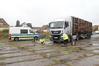 Bild: Holzlasterkontrolle in Niedersachswerfen