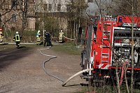 Starke Rauchentwicklung auf dem Gelände des alten Gaswerks rief gestern die Feuerwehr auf den Plan Bild: Starke Rauchentwicklung auf dem Gelände des alten Gaswerks rief gestern die Feuerwehr auf den Plan