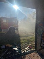 Starke Rauchentwicklung auf dem Gelände des alten Gaswerks rief gestern die Feuerwehr auf den Plan Bild: Starke Rauchentwicklung auf dem Gelände des alten Gaswerks rief gestern die Feuerwehr auf den Plan