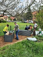 Arbeitseinsatz im Kindergarten Hohensteiner Burgspatzen Bild: Arbeitseinsatz im Kindergarten Hohensteiner Burgspatzen