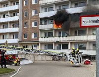 Bild: Balkonbrand in Nordhausen