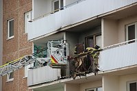 Bild: Balkonbrand in Nordhausen