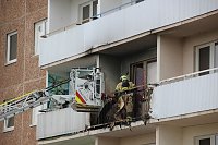 Bild: Balkonbrand in Nordhausen
