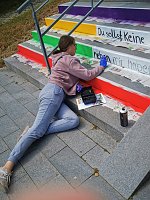 Aktion an der Frauenbergkrche Bild: Aktion an der Frauenbergkrche