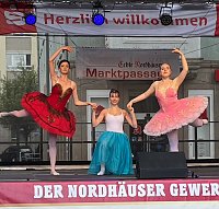 Bild: Die Eleven des Tanzstudios Radeva beim Weinfest am Rathaus 