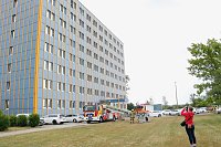 Auf dem Schachtbaugelände fand heute eine Großübung von Feuerwehr und Rettungskräften statt Bild: Auf dem Schachtbaugelände fand heute eine Großübung von Feuerwehr und Rettungskräften statt