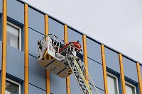 Auf dem Schachtbaugelände fand heute eine Großübung von Feuerwehr und Rettungskräften statt Bild: Auf dem Schachtbaugelände fand heute eine Großübung von Feuerwehr und Rettungskräften statt