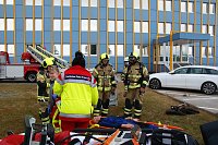 Auf dem Schachtbaugelände fand heute eine Großübung von Feuerwehr und Rettungskräften statt Bild: Auf dem Schachtbaugelände fand heute eine Großübung von Feuerwehr und Rettungskräften statt