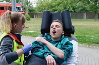 Auf dem Schachtbaugelände fand heute eine Großübung von Feuerwehr und Rettungskräften statt Bild: Auf dem Schachtbaugelände fand heute eine Großübung von Feuerwehr und Rettungskräften statt