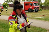 Auf dem Schachtbaugelände fand heute eine Großübung von Feuerwehr und Rettungskräften statt Bild: Auf dem Schachtbaugelände fand heute eine Großübung von Feuerwehr und Rettungskräften statt