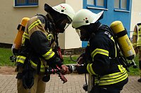 Auf dem Schachtbaugelände fand heute eine Großübung von Feuerwehr und Rettungskräften statt Bild: Auf dem Schachtbaugelände fand heute eine Großübung von Feuerwehr und Rettungskräften statt