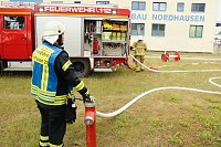 Auf dem Schachtbaugelände fand heute eine Großübung von Feuerwehr und Rettungskräften statt Bild: Auf dem Schachtbaugelände fand heute eine Großübung von Feuerwehr und Rettungskräften statt