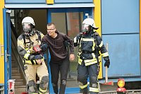 Auf dem Schachtbaugelände fand heute eine Großübung von Feuerwehr und Rettungskräften statt Bild: Auf dem Schachtbaugelände fand heute eine Großübung von Feuerwehr und Rettungskräften statt